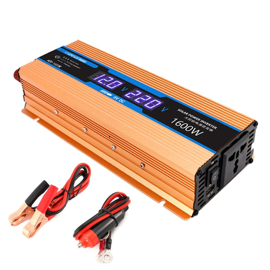 Carmaer Modified Sine Wave 12V to 220V 1600W Car Multi-function Double Digital Display Inverter Household Power Converter - Modified Square Wave by buy2fix | Online Shopping UK | buy2fix