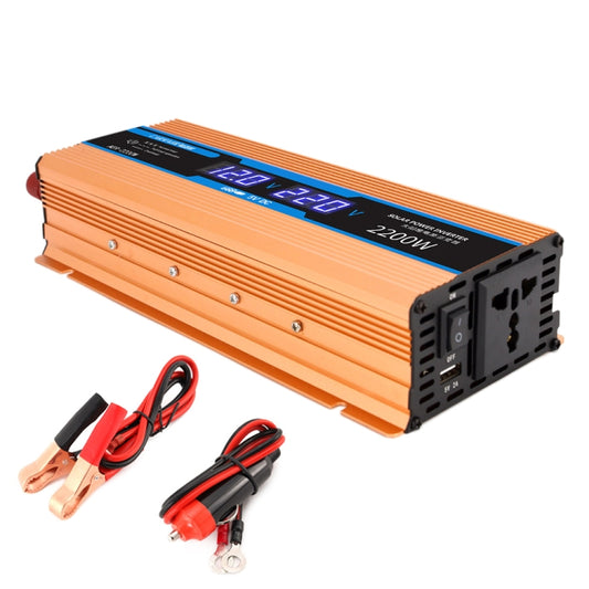Carmaer Modified Sine Wave 12V to 220V 2200W Car Multi-function Double Digital Display Inverter Household Power Converter - Modified Square Wave by buy2fix | Online Shopping UK | buy2fix