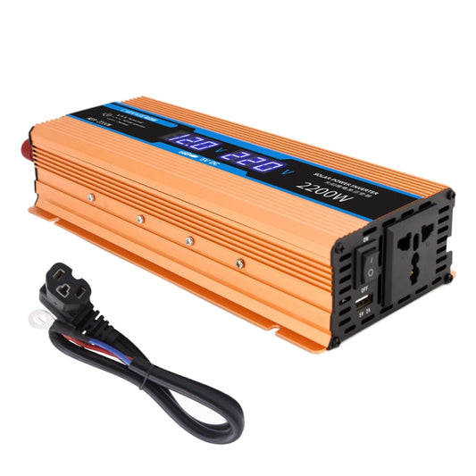 Carmaer Modified Sine Wave 48V to 220V 2200W Car Multi-function Double Digital Display Inverter Household Power Converter - Modified Square Wave by buy2fix | Online Shopping UK | buy2fix