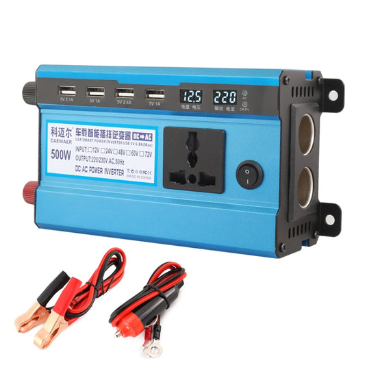 Carmaer 24V to 220V 500W Double Cigarette Lighter Car Double Digital Display Inverter Household Power Converter - Modified Square Wave by buy2fix | Online Shopping UK | buy2fix