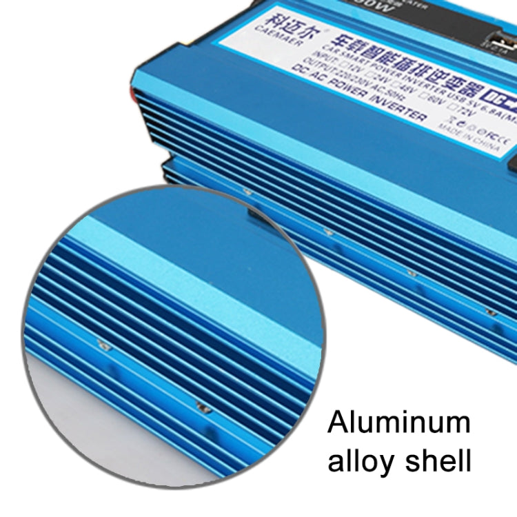 Carmaer 48V to 220V 500W Double Socket Car Double Digital Display Inverter Household Power Converter by buy2fix