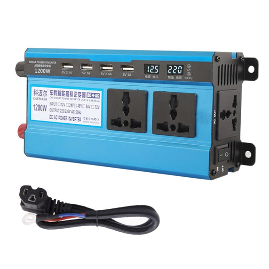 Carmaer 48V to 220V 1200W Double Socket Car Double Digital Display Inverter Household Power Converter - Modified Square Wave by buy2fix | Online Shopping UK | buy2fix