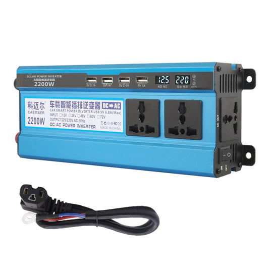 Carmaer 48V to 220V 2200W Three Socket Car Double Digital Display Inverter Household Power Converter - Modified Square Wave by buy2fix | Online Shopping UK | buy2fix