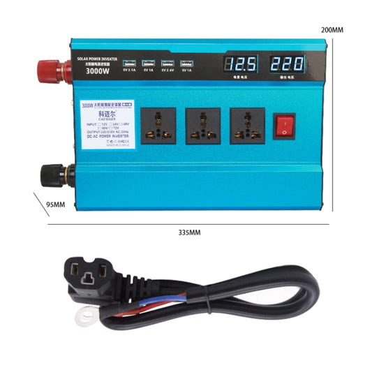 Carmaer 48V to 220V 3000W Intelligent Fan Car Double Digital Display Inverter Household Power Converter - Modified Square Wave by buy2fix | Online Shopping UK | buy2fix