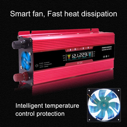Carmaer Universal 24V to 220V 2000W Car LCD Display Inverter Household Power Converter by buy2fix