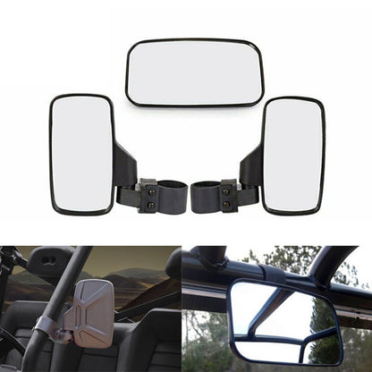 Universal For All-terrain Vehicles Central Rearview Mirror Side Mirror Combination Set For UTV / ATV - Side Mirrors by buy2fix | Online Shopping UK | buy2fix