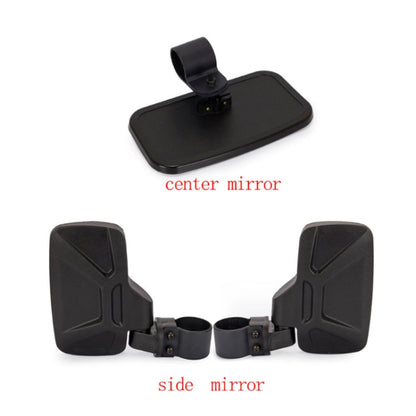 Universal For All-terrain Vehicles Central Rearview Mirror Side Mirror Combination Set For UTV / ATV - Side Mirrors by buy2fix | Online Shopping UK | buy2fix