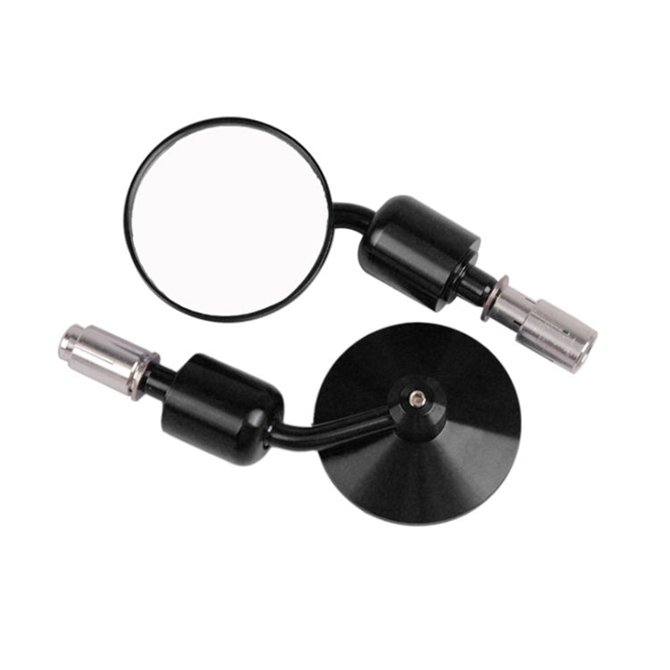 Motorcycle Round Shape Reflective Mirror Rearview Mirror (Black) - Side Mirrors by buy2fix | Online Shopping UK | buy2fix