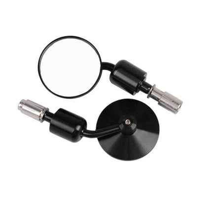 Motorcycle Round Shape Reflective Mirror Rearview Mirror (Black) - Side Mirrors by buy2fix | Online Shopping UK | buy2fix