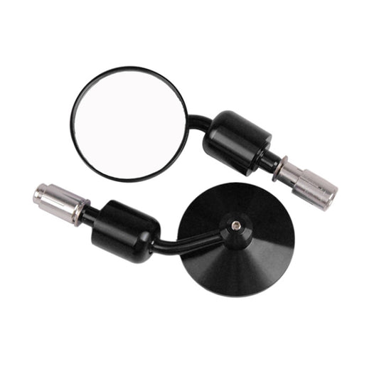 Motorcycle Round Shape Reflective Mirror Rearview Mirror (Black) - Side Mirrors by buy2fix | Online Shopping UK | buy2fix