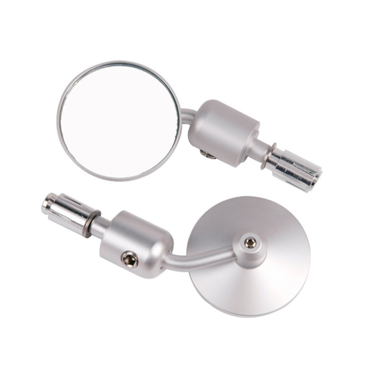 Motorcycle Round Shape Reflective Mirror Rearview Mirror (Silver) - Side Mirrors by buy2fix | Online Shopping UK | buy2fix