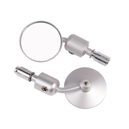 Motorcycle Round Shape Reflective Mirror Rearview Mirror (Silver) - Side Mirrors by buy2fix | Online Shopping UK | buy2fix