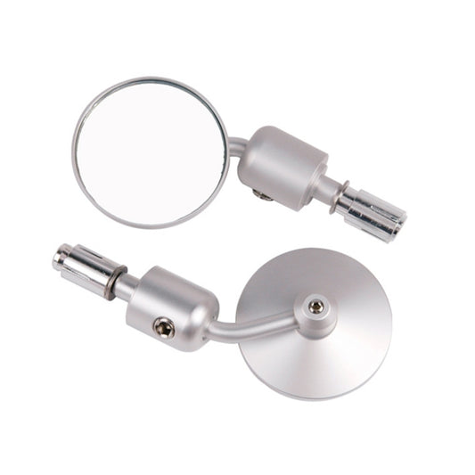 Motorcycle Round Shape Reflective Mirror Rearview Mirror (Silver) - Side Mirrors by buy2fix | Online Shopping UK | buy2fix