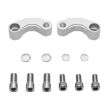SF-YSZ-2 Mirror Code Motorcycle Modification Aluminum Alloy CNC Rearview Extension Bracket Set (Silver) - Others by buy2fix | Online Shopping UK | buy2fix