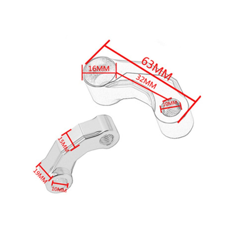 SF-YSZ-2 Mirror Code Motorcycle Modification Aluminum Alloy CNC Rearview Extension Bracket Set (Silver) - Others by buy2fix | Online Shopping UK | buy2fix