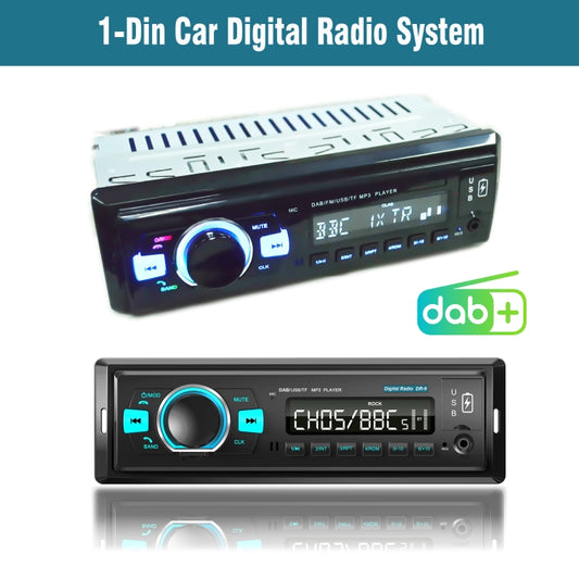 1-Din Car DAB Radio Player Stereo System FM Receiver, Support Bluetooth & U Disk & MP3 & TF Card - Car MP3 & MP4 & MP5 by buy2fix | Online Shopping UK | buy2fix