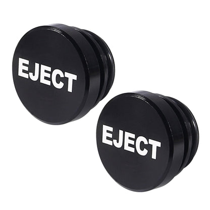 2 PCS Car / Motorcycle EJECT Letter Metal Cigarette Lighter Dust Cover (Black) - Tank Covers by buy2fix | Online Shopping UK | buy2fix
