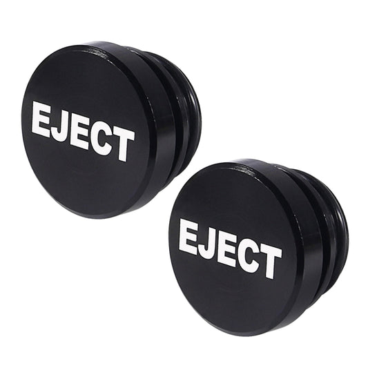 2 PCS Car / Motorcycle EJECT Letter Metal Cigarette Lighter Dust Cover (Black) - Tank Covers by buy2fix | Online Shopping UK | buy2fix