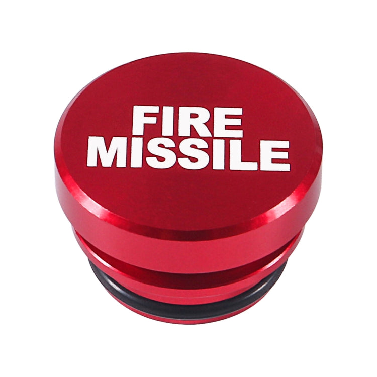 2 PCS Car / Motorcycle FIRE MISSILE Letter Metal Cigarette Lighter Dust Cover (Red) - Tank Covers by buy2fix | Online Shopping UK | buy2fix