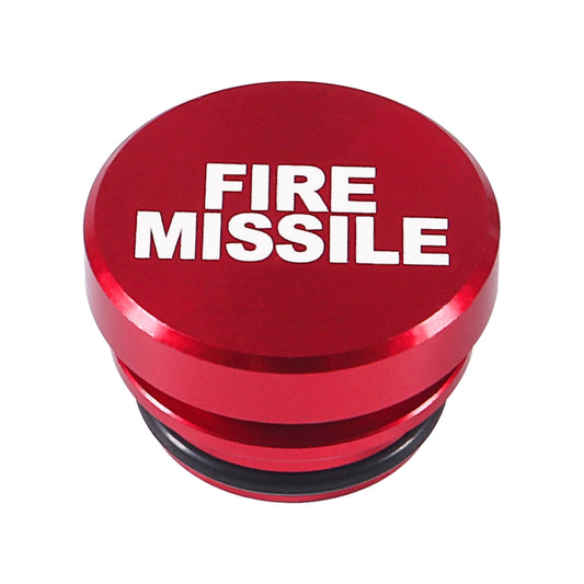 2 PCS Car / Motorcycle FIRE MISSILE Letter Metal Cigarette Lighter Dust Cover (Red) - Tank Covers by buy2fix | Online Shopping UK | buy2fix