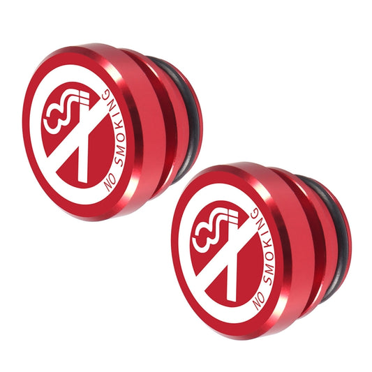2 PCS Car / Motorcycle NO SMOKING Letter Metal Cigarette Lighter Dust Cover - Tank Covers by buy2fix | Online Shopping UK | buy2fix