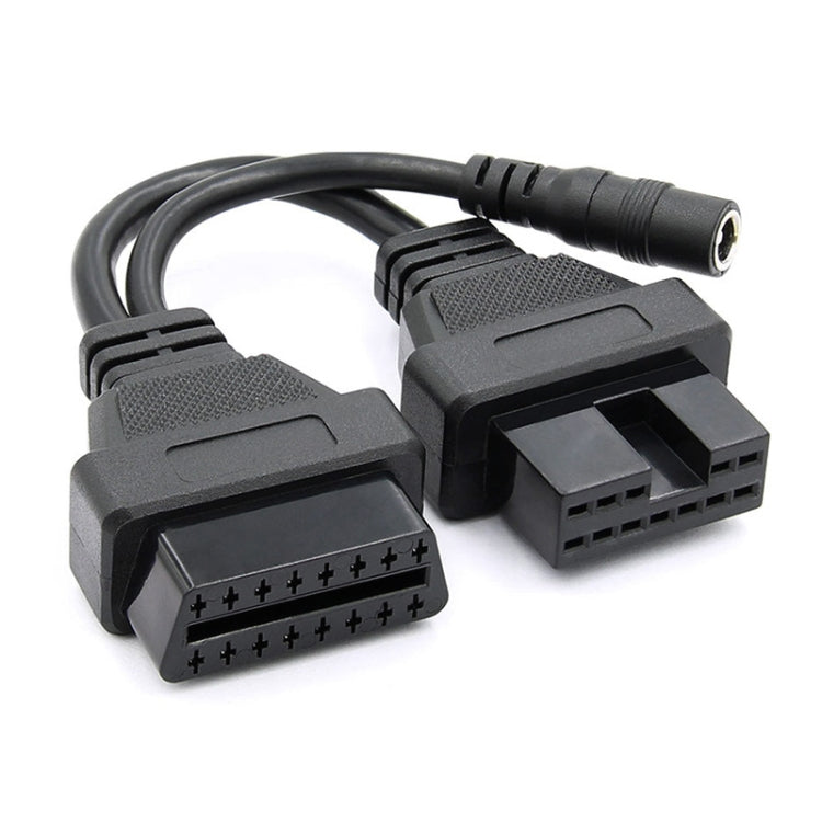 12Pin to 16Pin Car OBD2 Conversion Cable OBDII Diagnostic Adapter Cable for Mitsubishi - Cables & Connectors by buy2fix | Online Shopping UK | buy2fix