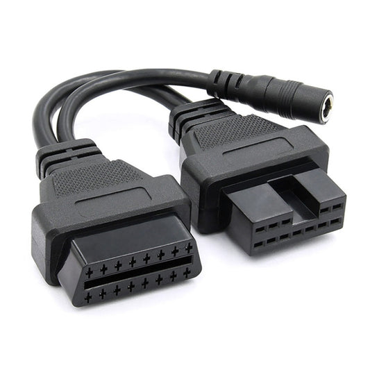 12Pin to 16Pin Car OBD2 Conversion Cable OBDII Diagnostic Adapter Cable for Mitsubishi - Cables & Connectors by buy2fix | Online Shopping UK | buy2fix