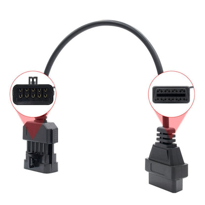 10Pin to 16Pin Car OBD2 Conversion Cable OBDII Diagnostic Adapter Cable for Opel - Cables & Connectors by buy2fix | Online Shopping UK | buy2fix