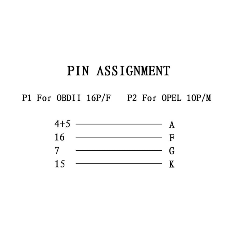10Pin to 16Pin Car OBD2 Conversion Cable OBDII Diagnostic Adapter Cable for Opel - Cables & Connectors by buy2fix | Online Shopping UK | buy2fix