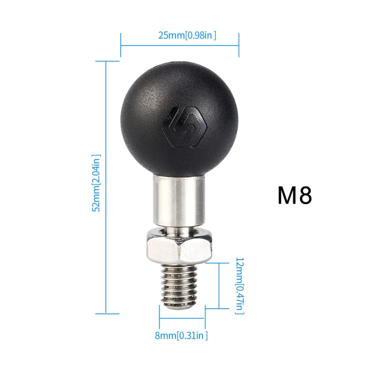 WUPP PJ-416A1 YF-213 Motorcycle Rearview Mirror Mount M8 Bracket Fixed Ball Head - Holder by WUPP | Online Shopping UK | buy2fix
