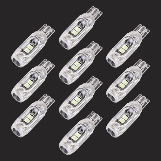10 PCS T10 DC12V / 1W Car Clearance Light 5LEDs SMD-3030 Lamp Beads (Ice Blue Light) - Clearance Lights by buy2fix | Online Shopping UK | buy2fix