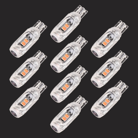 10 PCS T10 DC12V / 1W Car Clearance Light 5LEDs SMD-3030 Lamp Beads (Pink Light) - Clearance Lights by buy2fix | Online Shopping UK | buy2fix
