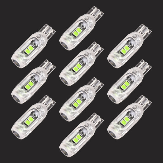 10 PCS T10 DC12V / 1W Car Clearance Light 5LEDs SMD-3030 Lamp Beads (Green Light) - Clearance Lights by buy2fix | Online Shopping UK | buy2fix