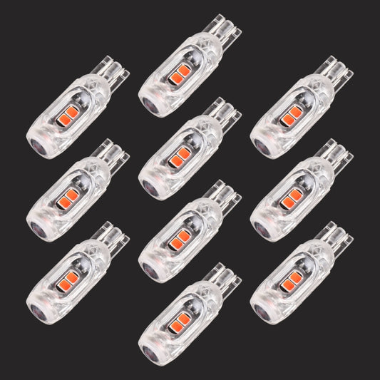 10 PCS T10 DC12V / 1W Car Clearance Light 5LEDs SMD-3030 Lamp Beads (Red Light) - Clearance Lights by buy2fix | Online Shopping UK | buy2fix