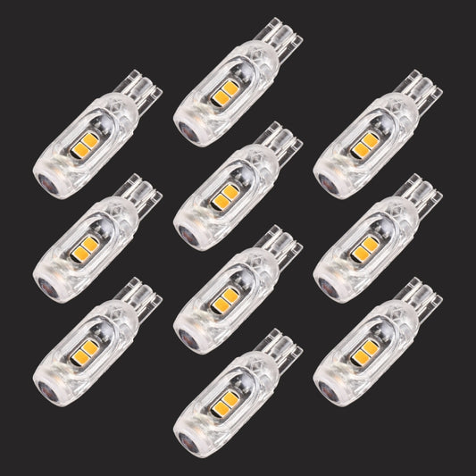 10 PCS T10 DC12V / 1W Car Clearance Light 5LEDs SMD-3030 Lamp Beads (Yellow Light) - Clearance Lights by buy2fix | Online Shopping UK | buy2fix