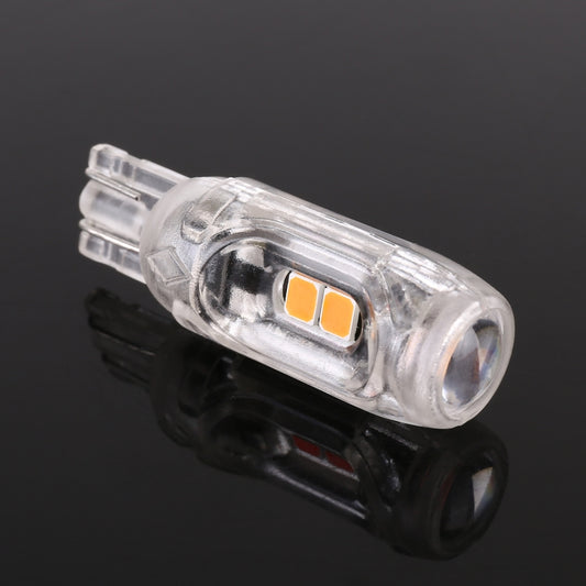 10 PCS T10 DC12V / 1W Car Clearance Light 5LEDs SMD-3030 Lamp Beads (Yellow Light) - Clearance Lights by buy2fix | Online Shopping UK | buy2fix