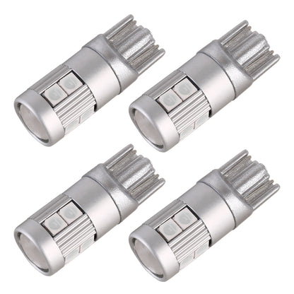 4 PCS T10 DC12V / 2W Car Clearance Light 9LEDs SMD-3030 Lamp Beads (Blue Light) - Clearance Lights by buy2fix | Online Shopping UK | buy2fix