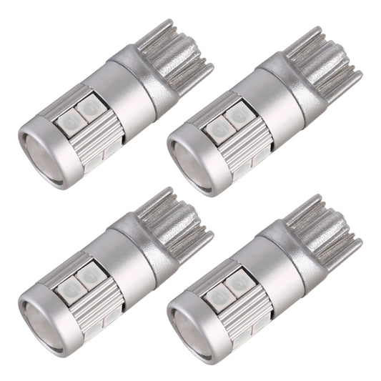 4 PCS T10 DC12V / 2W Car Clearance Light 9LEDs SMD-3030 Lamp Beads (Blue Light) - Clearance Lights by buy2fix | Online Shopping UK | buy2fix