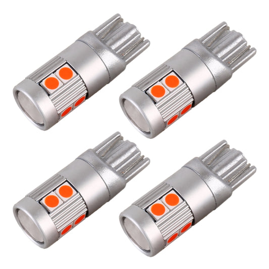 4 PCS T10 DC12V / 2W Car Clearance Light 9LEDs SMD-3030 Lamp Beads (Red Light) - Clearance Lights by buy2fix | Online Shopping UK | buy2fix