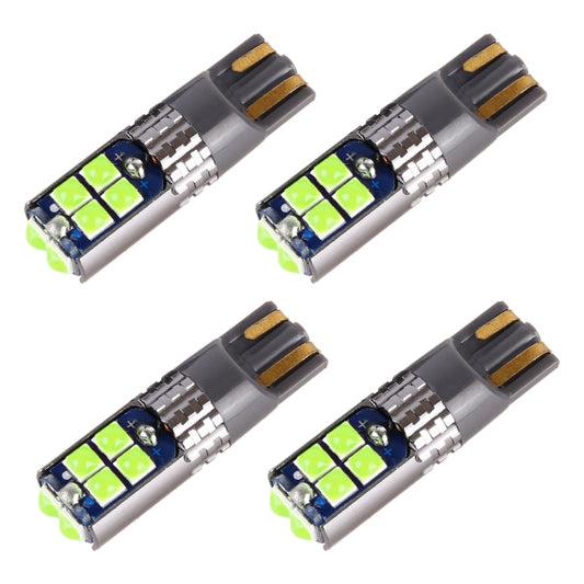 4 PCS T10 DC12V / 2W Car Clearance Light 10LEDs SMD-3030 Lamp Beads (Green Light) - Clearance Lights by buy2fix | Online Shopping UK | buy2fix