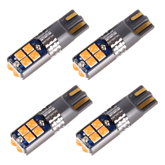 4 PCS T10 DC12V / 2W Car Clearance Light 10LEDs SMD-3030 Lamp Beads (Yellow Light) - Clearance Lights by buy2fix | Online Shopping UK | buy2fix