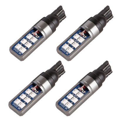 4 PCS T10 DC12V / 4W Car Clearance Light 12LEDs SMD-3030 Lamp Beads (Blue Light) - Clearance Lights by buy2fix | Online Shopping UK | buy2fix