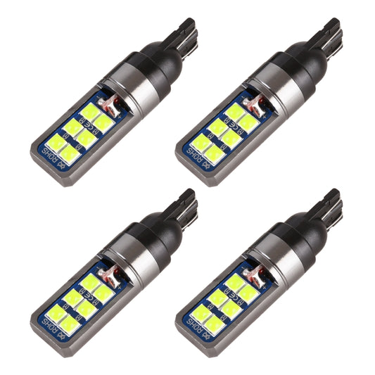 4 PCS T10 DC12V / 4W Car Clearance Light 12LEDs SMD-3030 Lamp Beads (Green Light) - Clearance Lights by buy2fix | Online Shopping UK | buy2fix