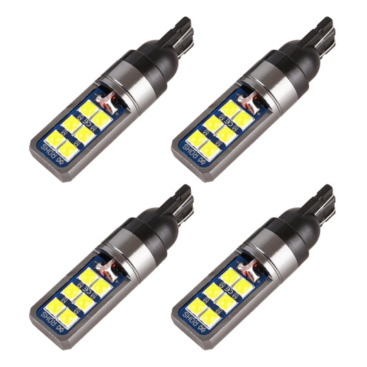 4 PCS T10 DC12V / 4W Car Clearance Light 12LEDs SMD-3030 Lamp Beads (White Light) - Clearance Lights by buy2fix | Online Shopping UK | buy2fix