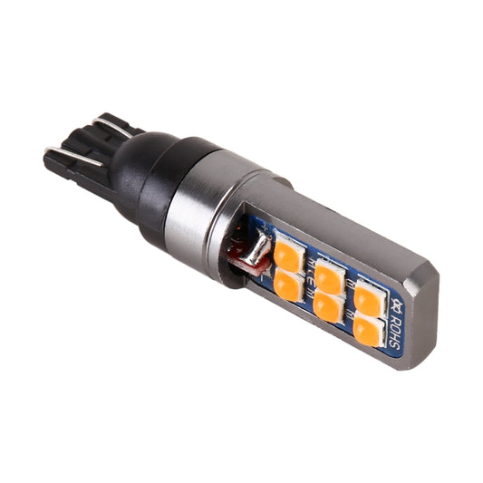 4 PCS T10 DC12V / 4W Car Clearance Light 12LEDs SMD-3030 Lamp Beads (Yellow Light) - Clearance Lights by buy2fix | Online Shopping UK | buy2fix