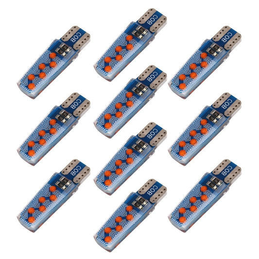 10 PCS T10 DC12V / 1.2W Car Clearance Light 12LEDs COB Lamp Beads (Pink Light) - Clearance Lights by buy2fix | Online Shopping UK | buy2fix