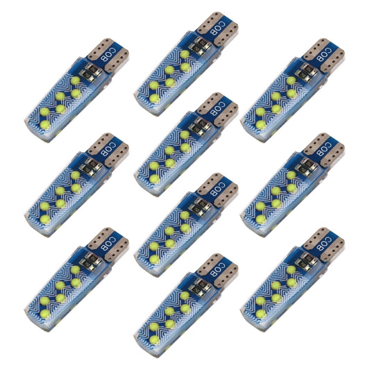 10 PCS T10 DC12V / 1.2W Car Clearance Light 12LEDs COB Lamp Beads (White Light) - Clearance Lights by buy2fix | Online Shopping UK | buy2fix