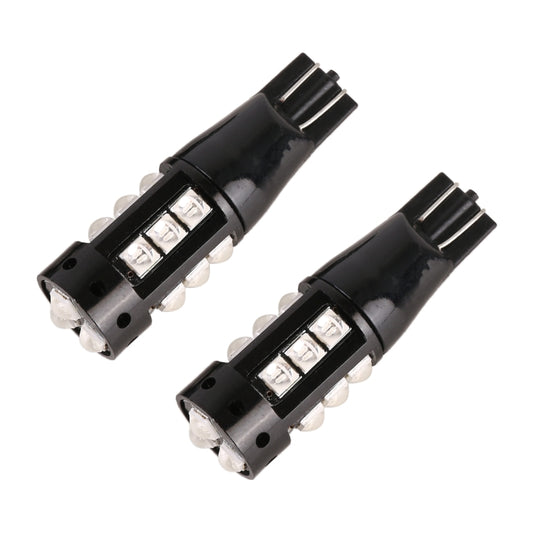 2 PCS T10 DC12V / 6.5W Car Clearance Light 15LEDs SMD-3030 Lamp Beads (Blue Light) - Clearance Lights by buy2fix | Online Shopping UK | buy2fix