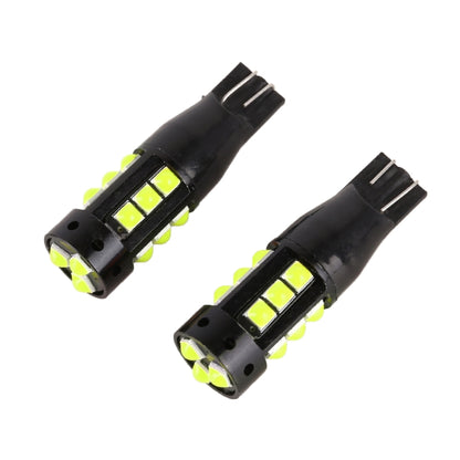 2 PCS T10 DC12V / 6.5W Car Clearance Light 15LEDs SMD-3030 Lamp Beads (Green Light) - Clearance Lights by buy2fix | Online Shopping UK | buy2fix