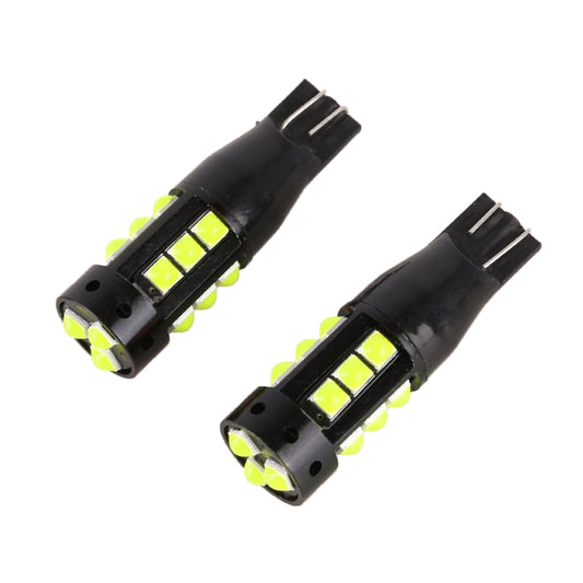 2 PCS T10 DC12V / 6.5W Car Clearance Light 15LEDs SMD-3030 Lamp Beads (Green Light) - Clearance Lights by buy2fix | Online Shopping UK | buy2fix